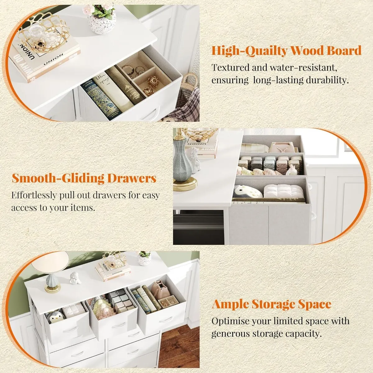 Chest of Drawer with 11 Drawers Modern Bedroom - Image 3