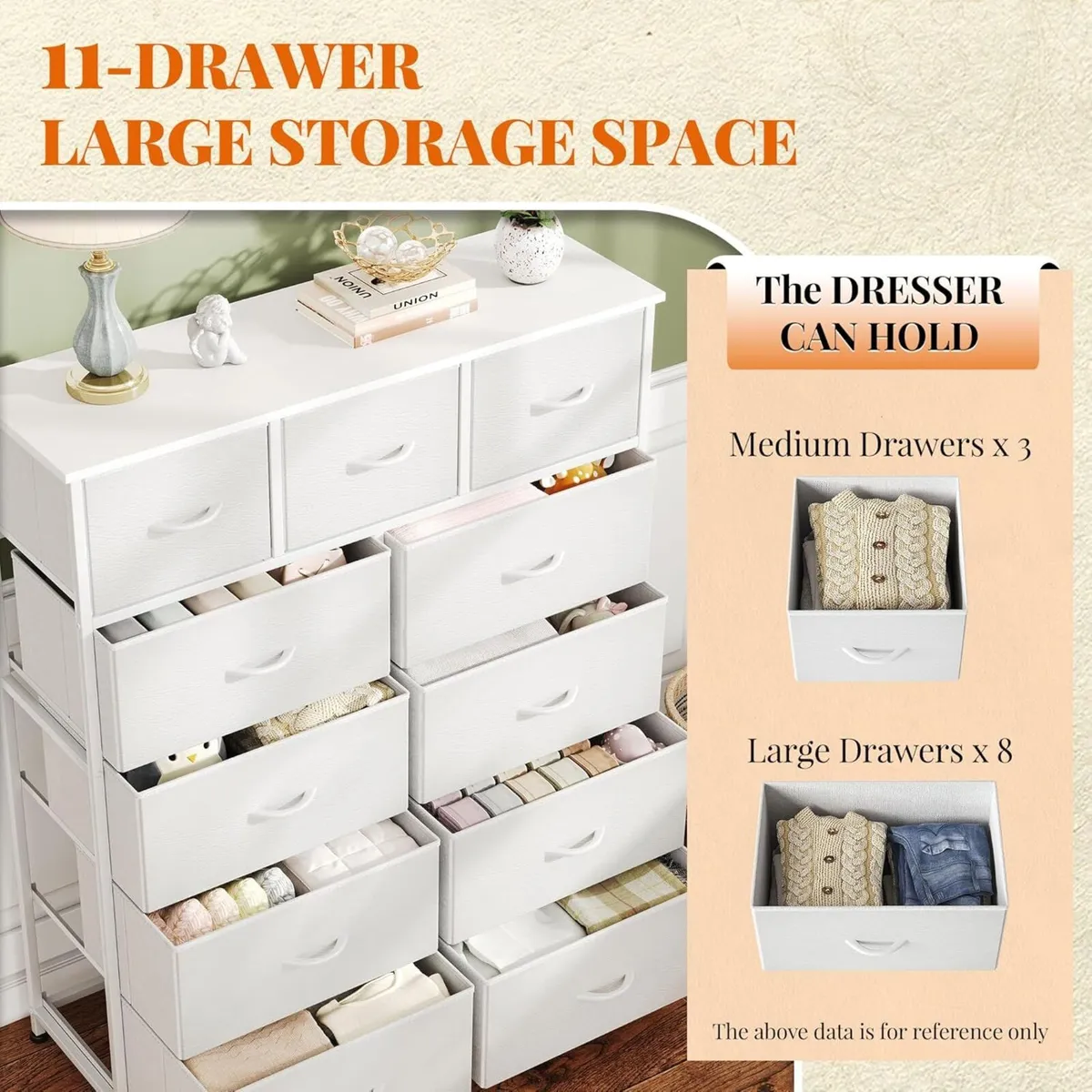 Chest of Drawer with 11 Drawers Modern Bedroom - Image 4