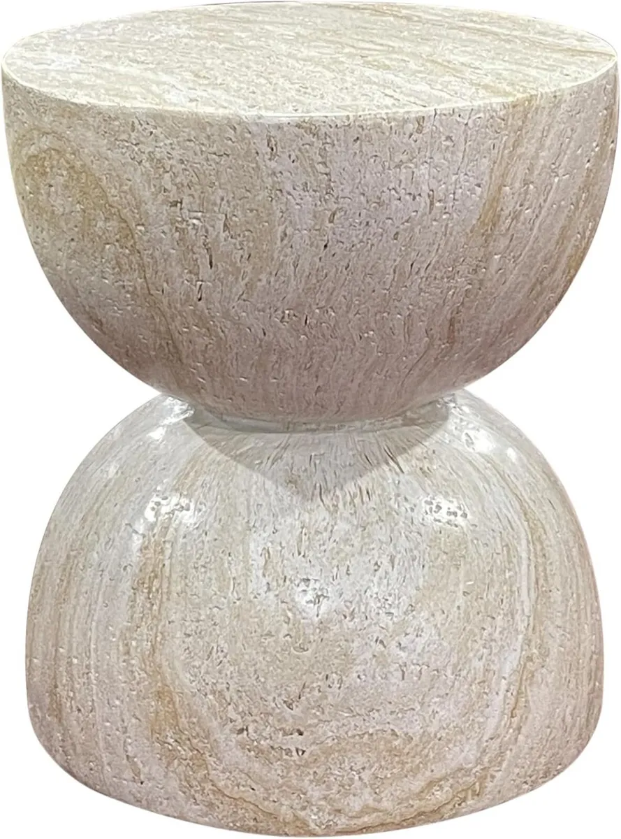 Stone Table Diameter Rounded Coffee and Side - Image 1