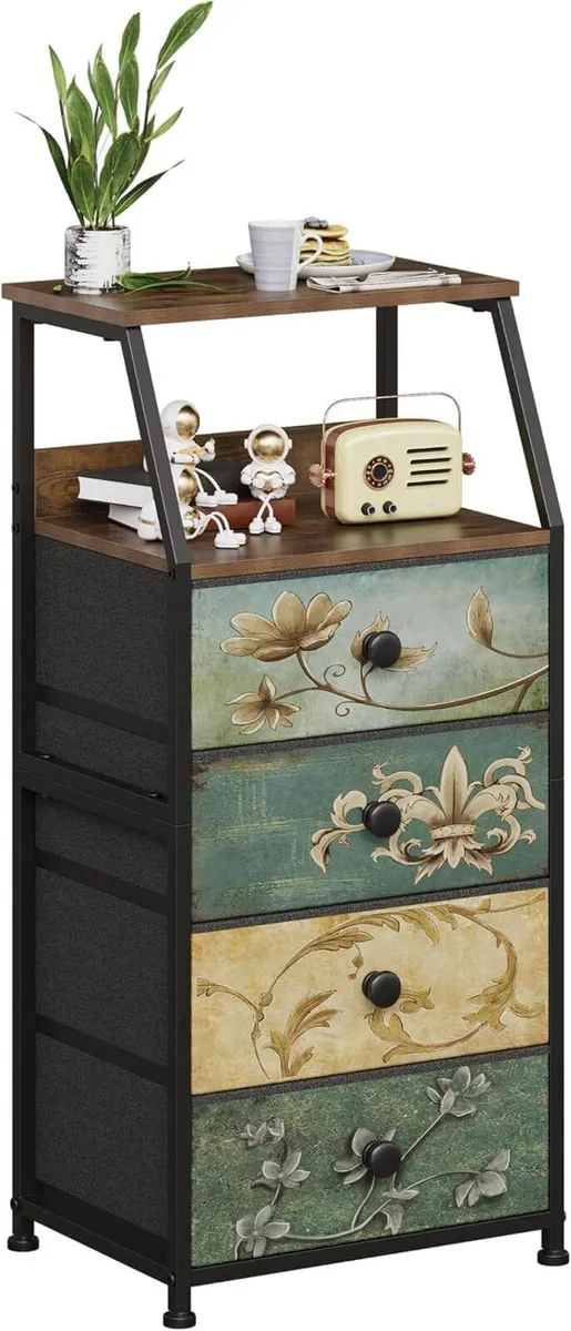 Slim Chest of Drawers with 4 Bedside Table - Image 1