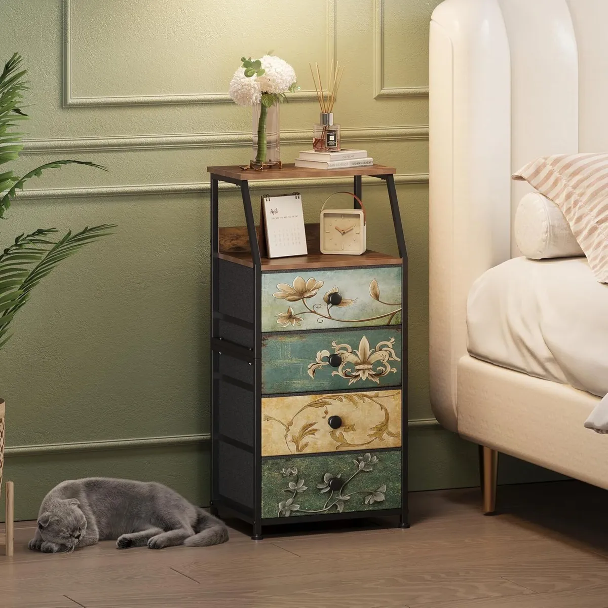 Slim Chest of Drawers with 4 Bedside Table - Image 2