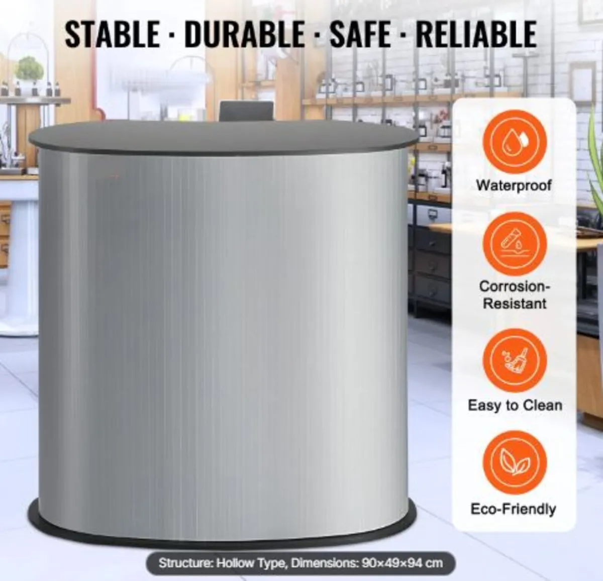 Portable Tradeshow Podium Table, 90 × 49 × 94 cm, - Image 2