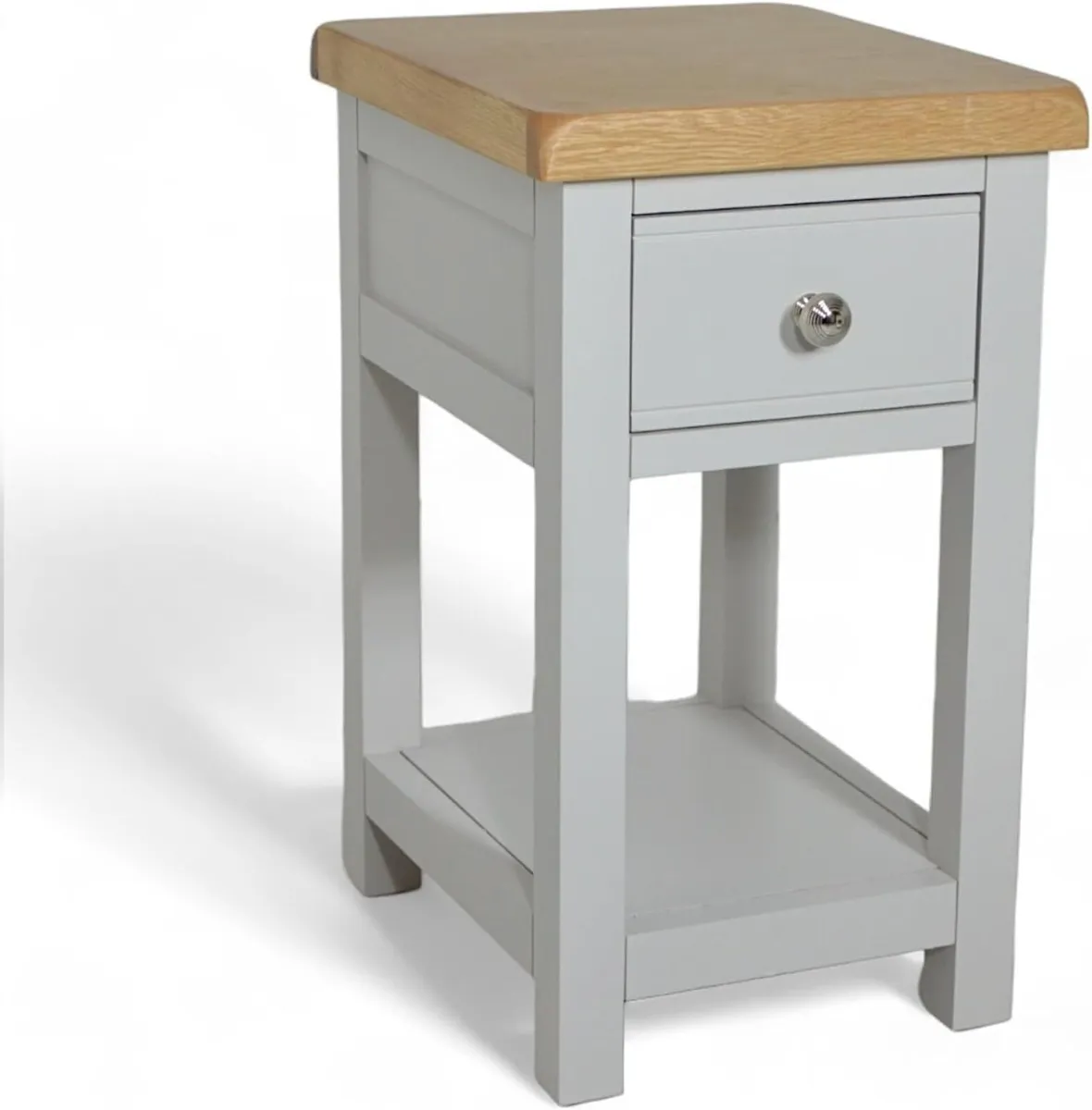 Bedside Table Solid Real Oak Top Cabinet Wood - Image 3