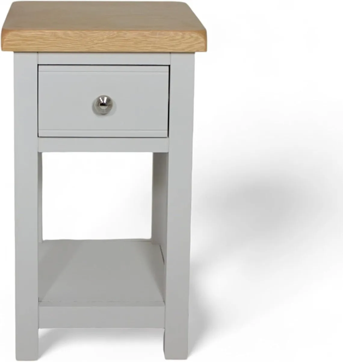 Bedside Table Solid Real Oak Top Cabinet Wood - Image 4
