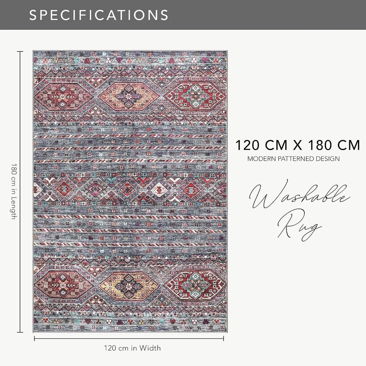Rugs Living Room Washable Rug Area Non-Slip Carpet - Image 3