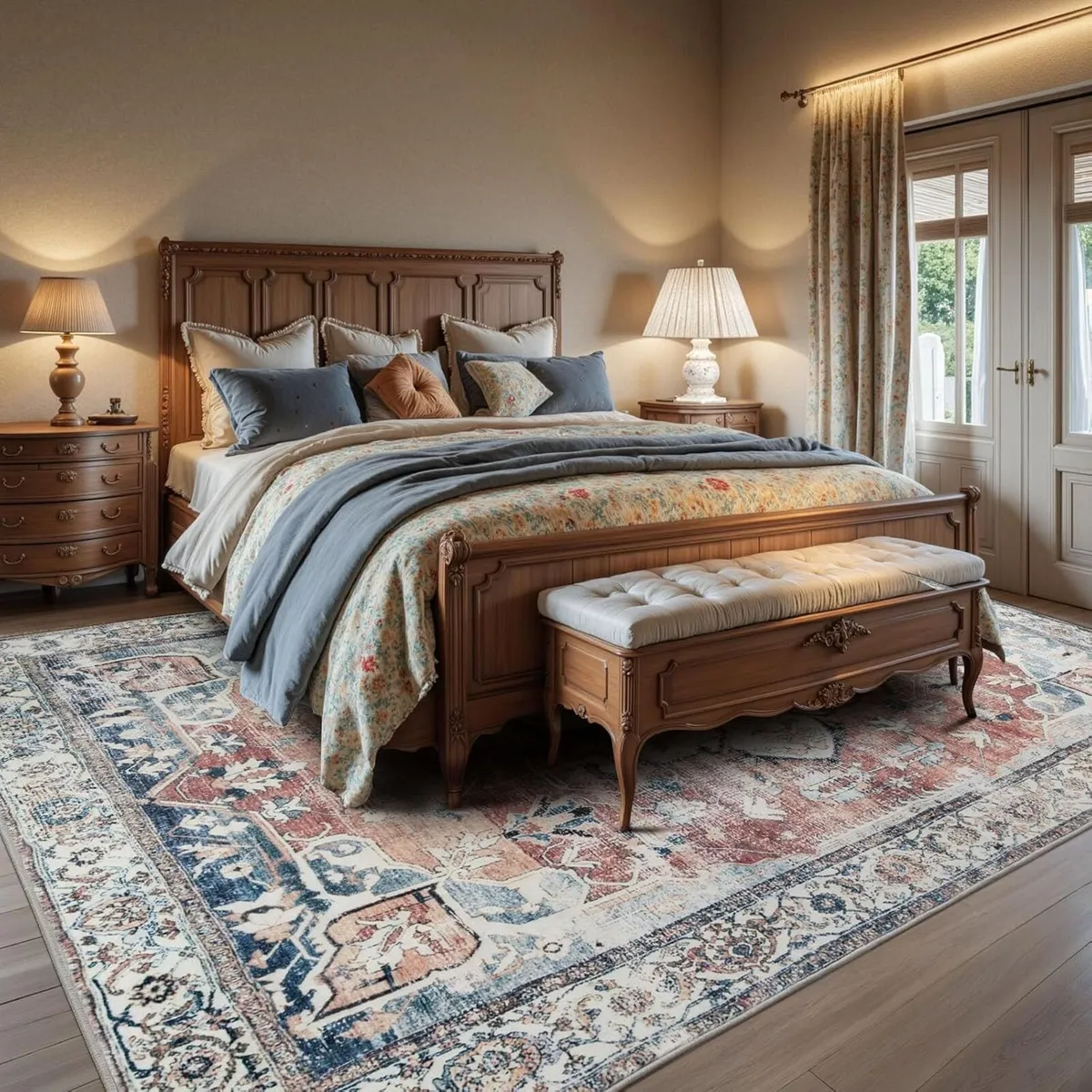 Rugs Living Room Large Boho Rug Vintage Carpet - Image 3