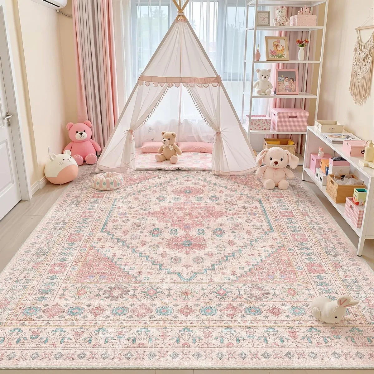 Area Rugs for Girls Bedroom Non-Slip Backing - Image 1