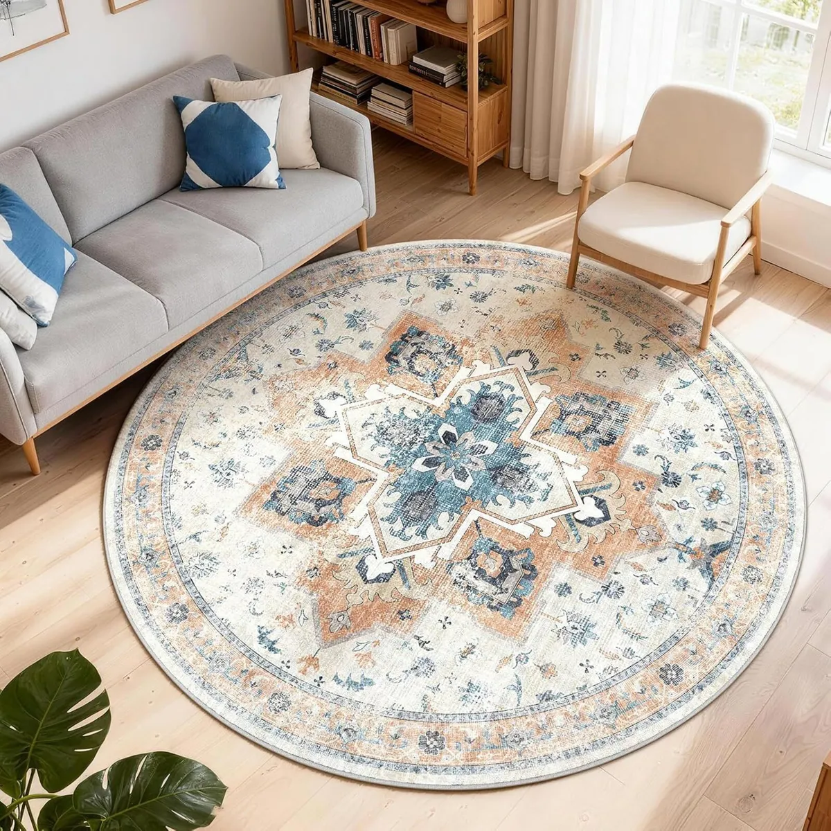 Vintage Large Nonslip Washable Rug Living Room - Image 1