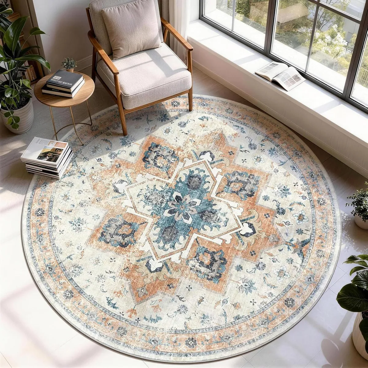 Vintage Large Nonslip Washable Rug Living Room - Image 4