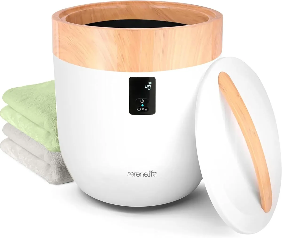 Hot Towel Warmer Bucket with Customised Fragrance - Image 1