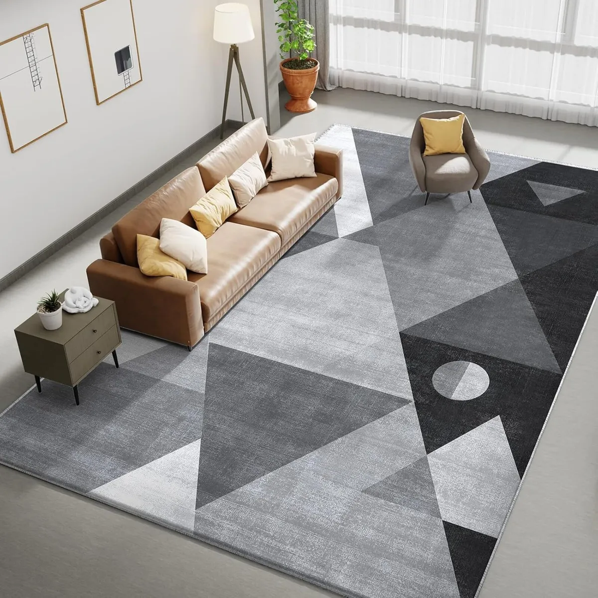 Geometric Modern Soft Sponge Material Area Rug - Image 1