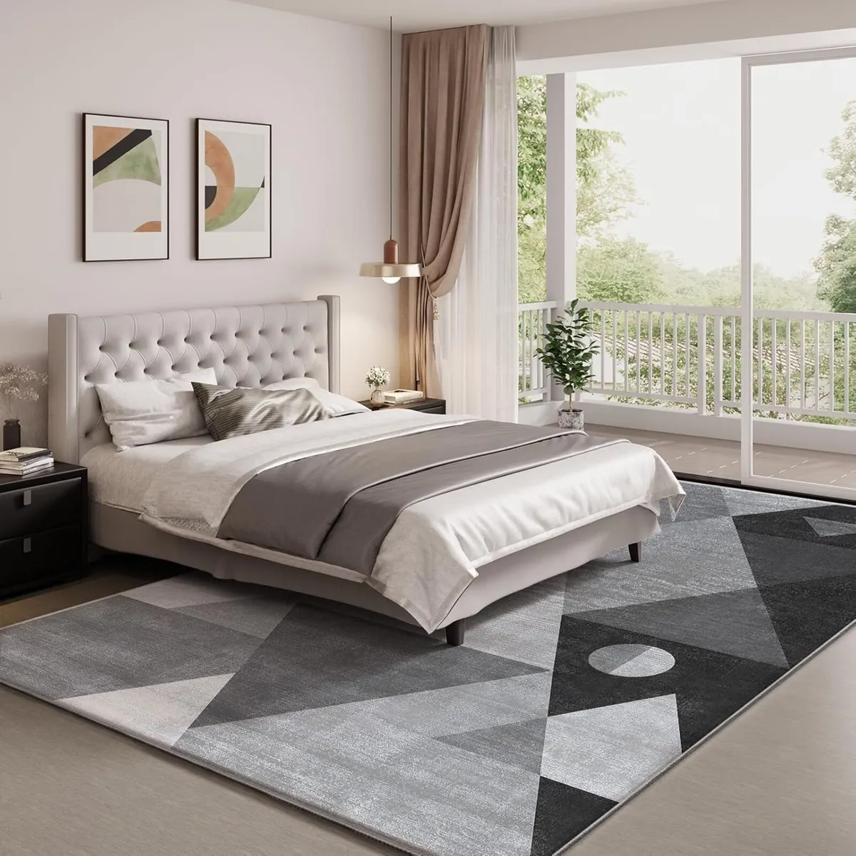 Geometric Modern Soft Sponge Material Area Rug - Image 2