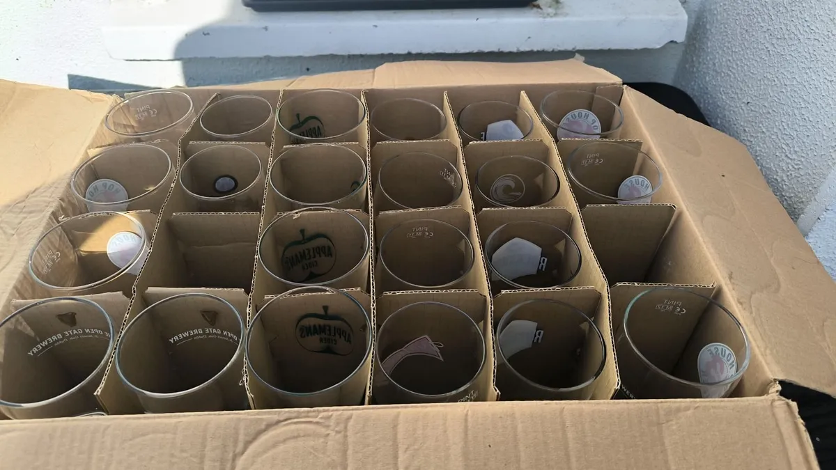 22 Pint Glasses - Various Brands. Free