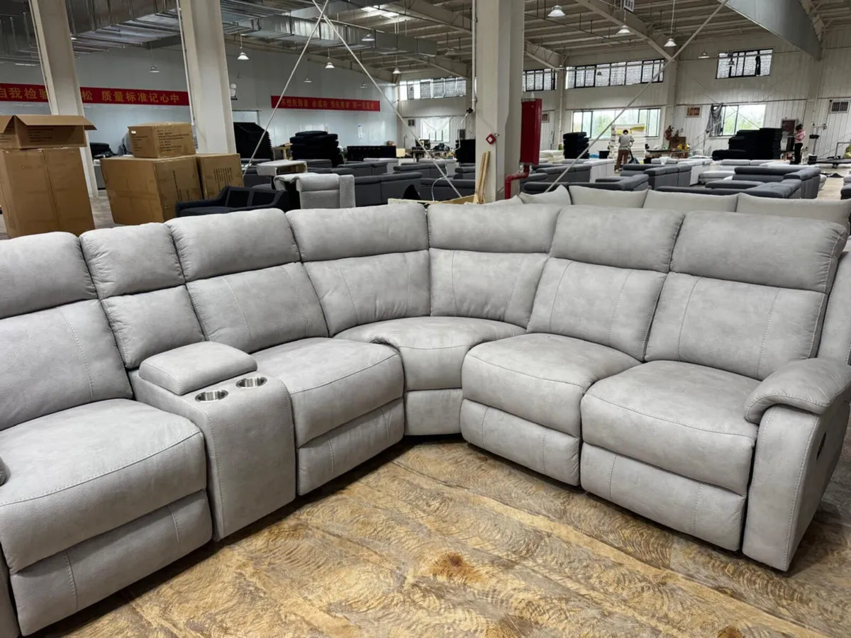 Torino Corner Micro Fabric Recliner Sofa - Image 3