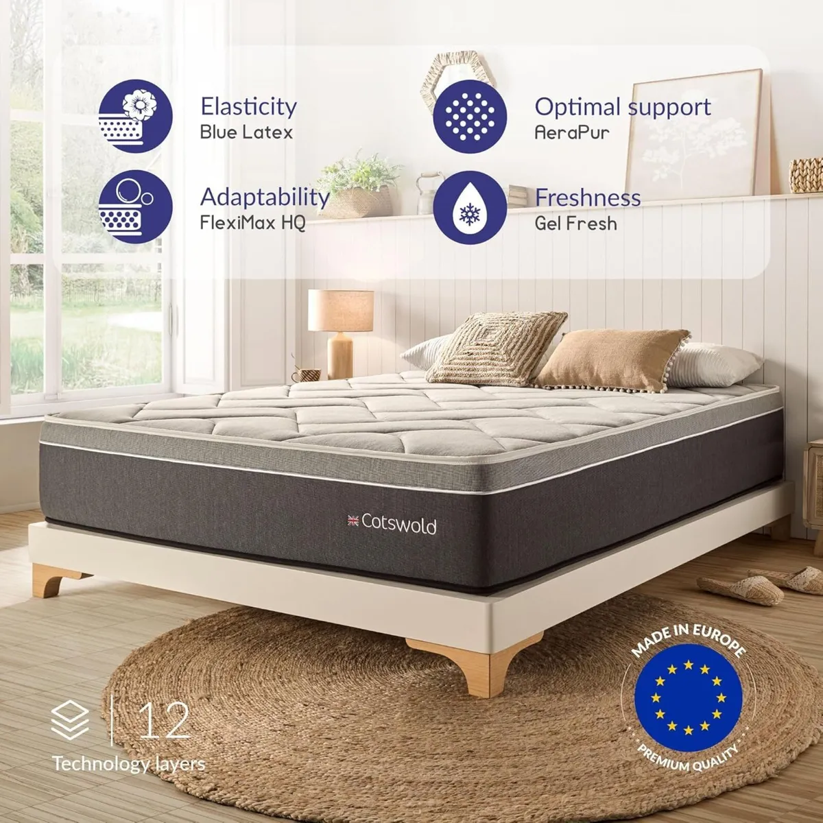 Orthopaedic Support Mattress 12.6 Inch Memory - Image 3