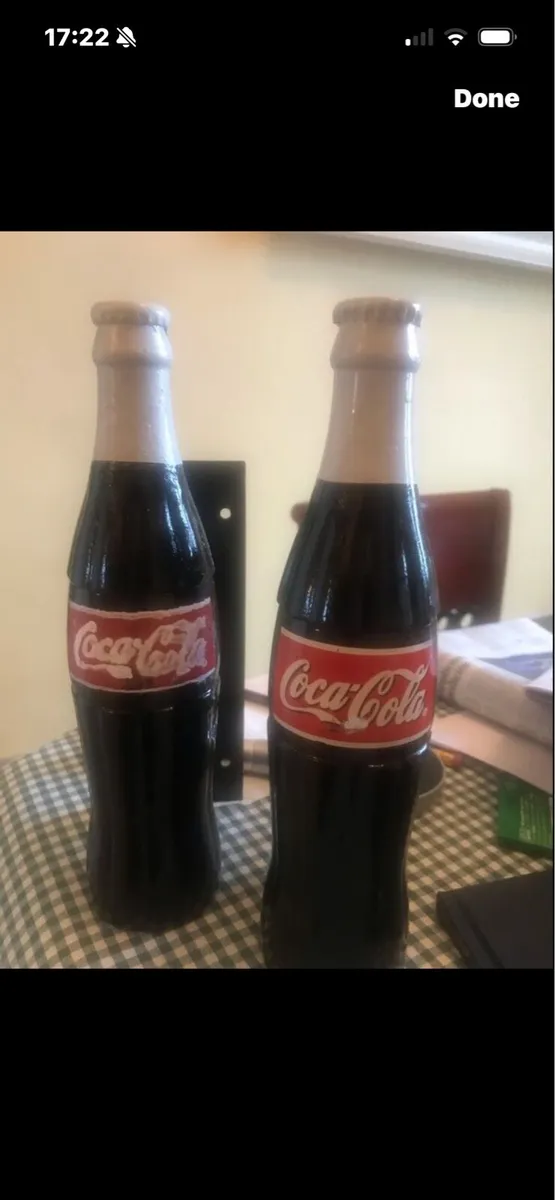 Rare Coca Cola Metal Door Handles - Image 1