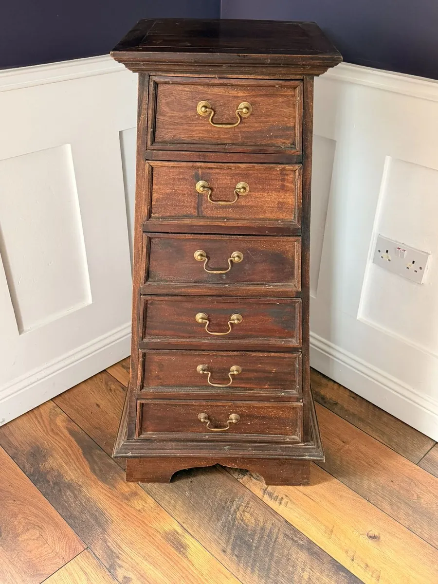 Wooden six-drawer stand - Image 1