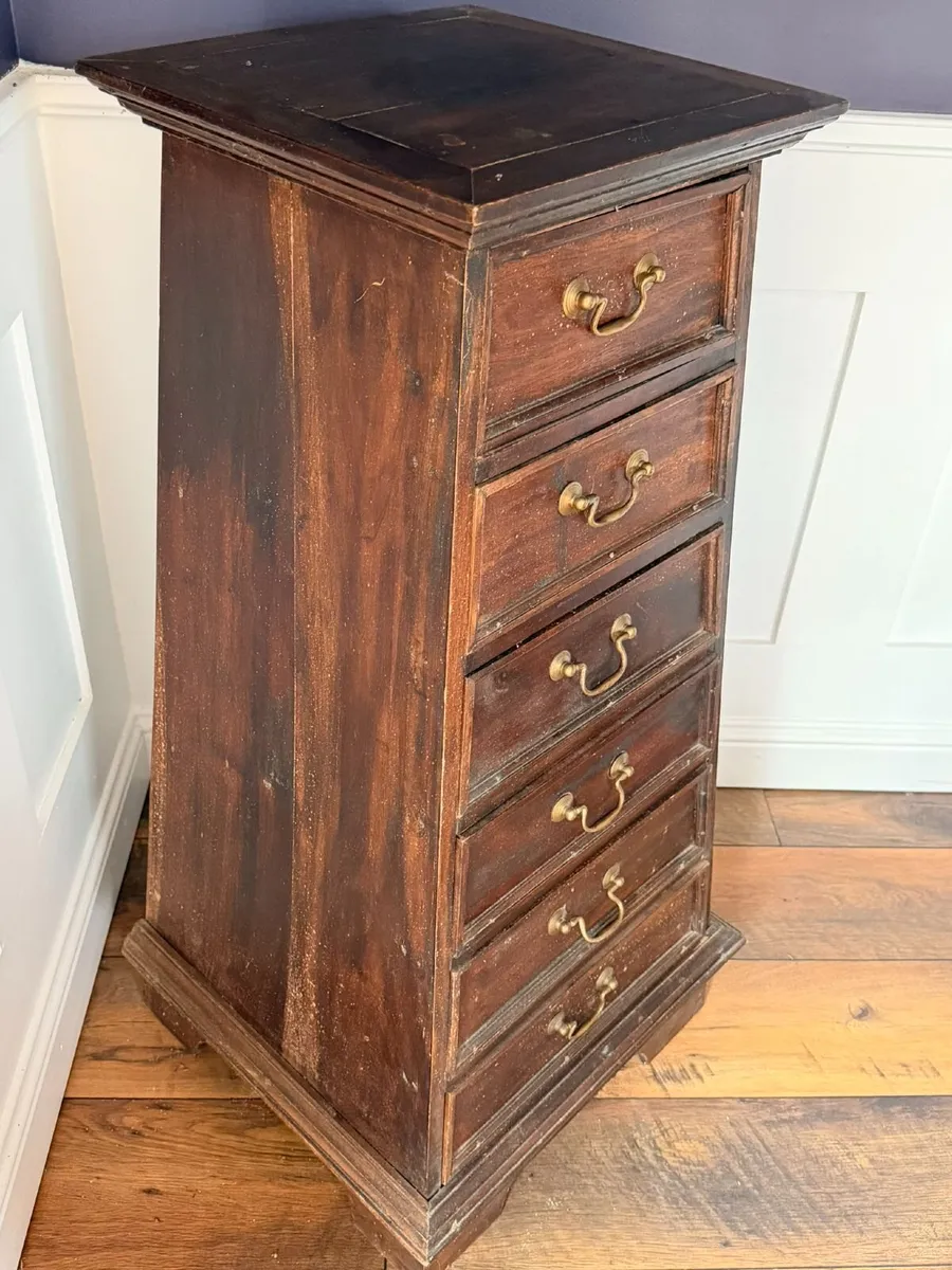 Wooden six-drawer stand - Image 2