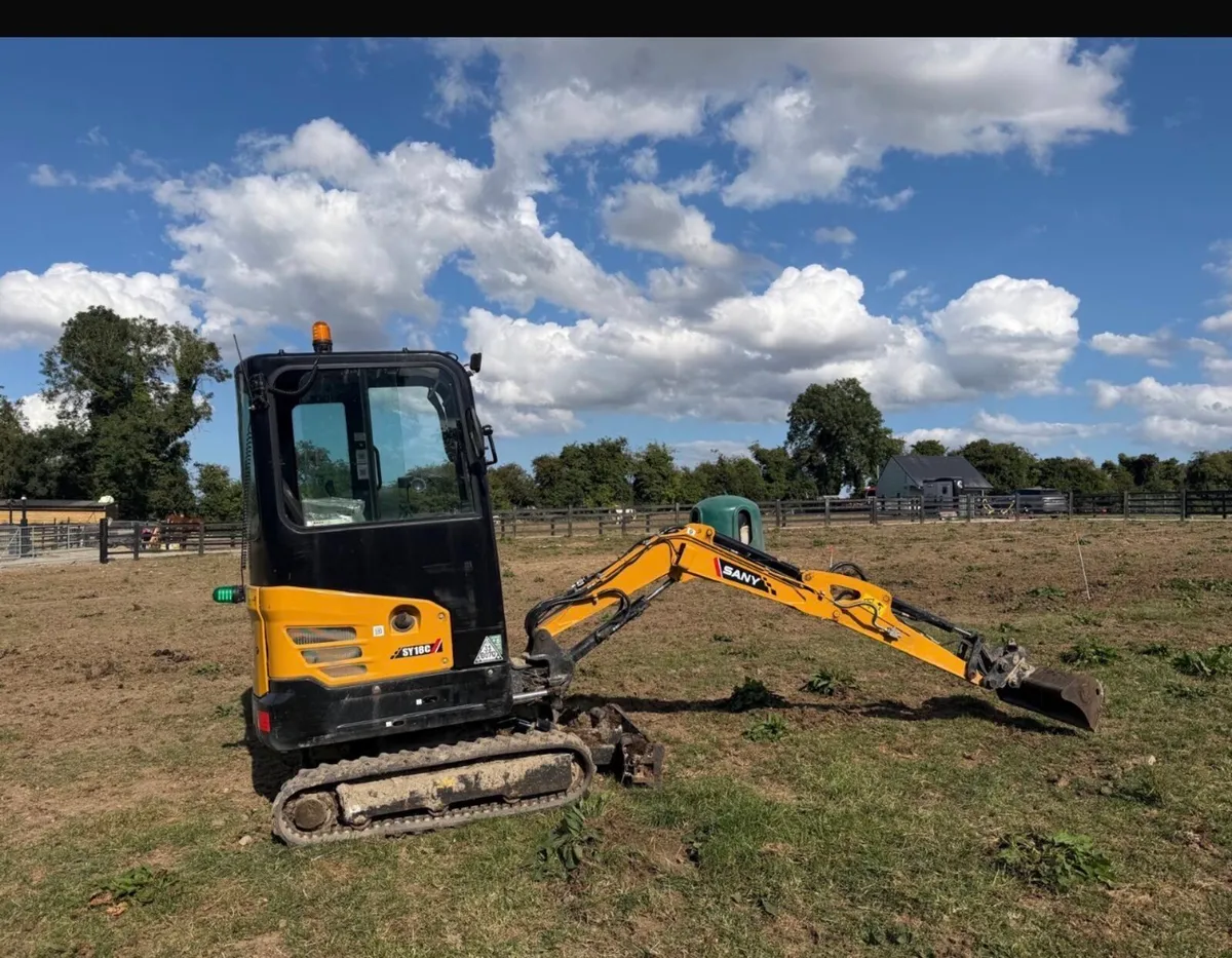 Sany SY18 Mini Excavator - Image 1