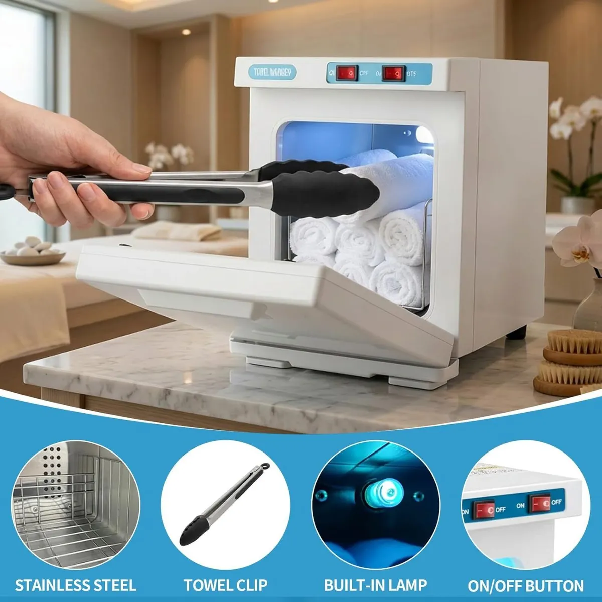 Hot Towel Warmer Cabinet Rapid Heating with UV - Image 2