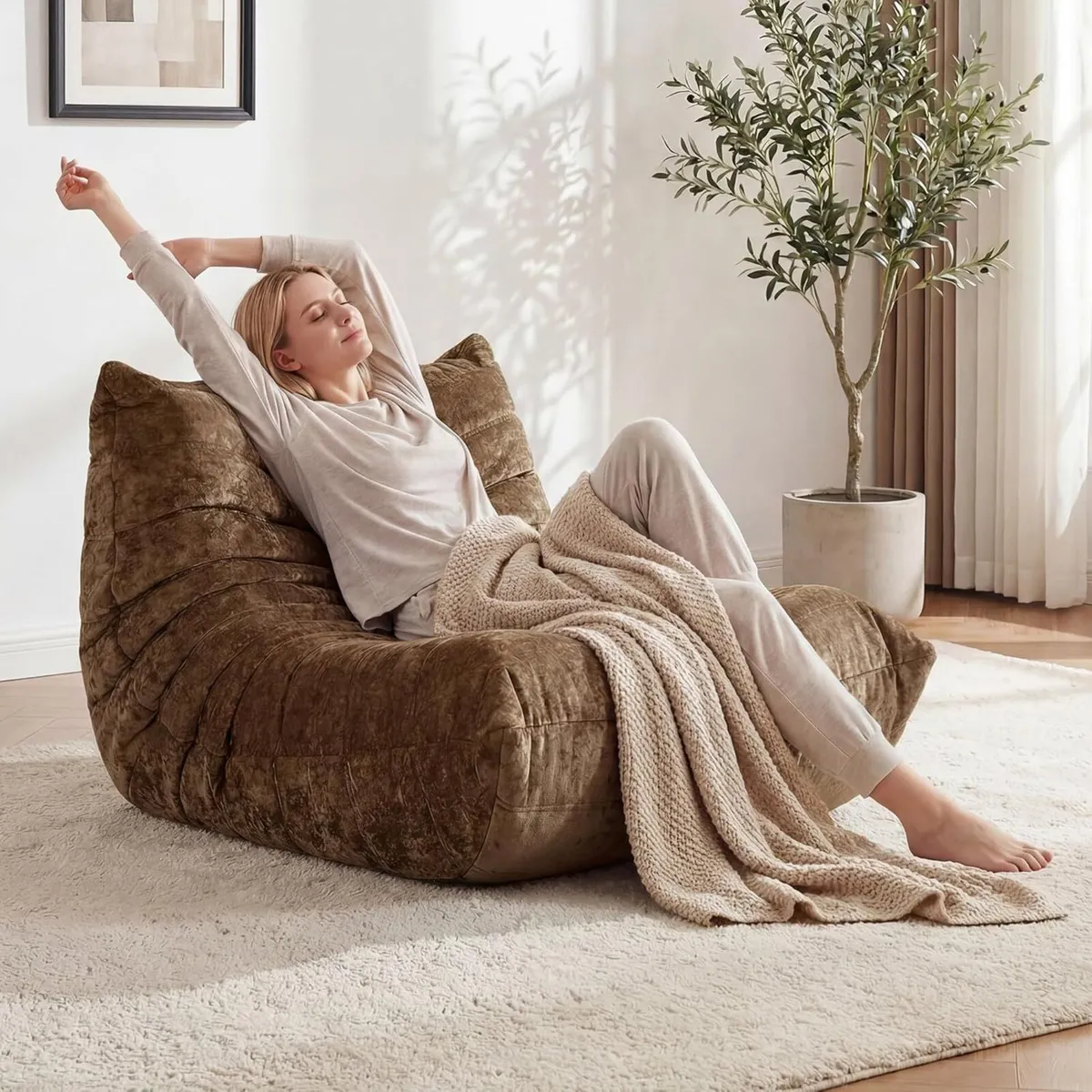Floor Sofa No Assembly Required Couch in a - Image 1