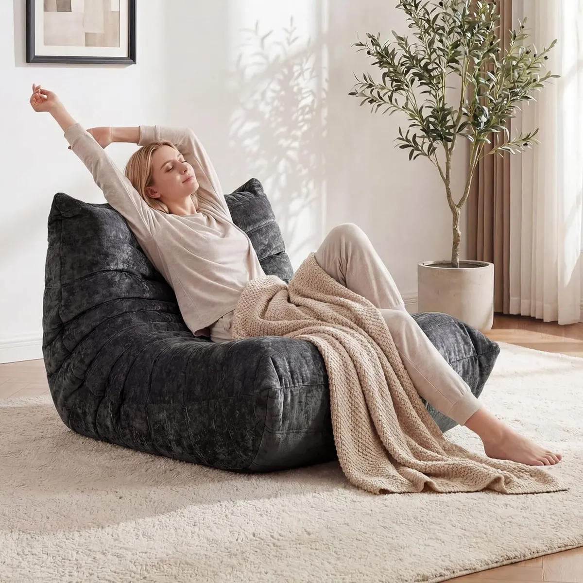 Floor Sofa No Assembly Required Couch in a - Image 1
