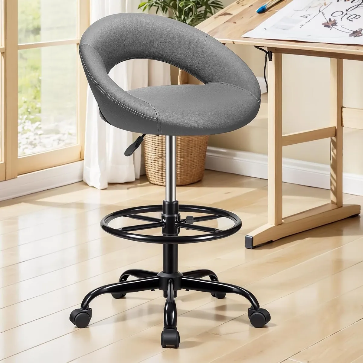 Drafting Chair for Standing Desk Height - Image 2