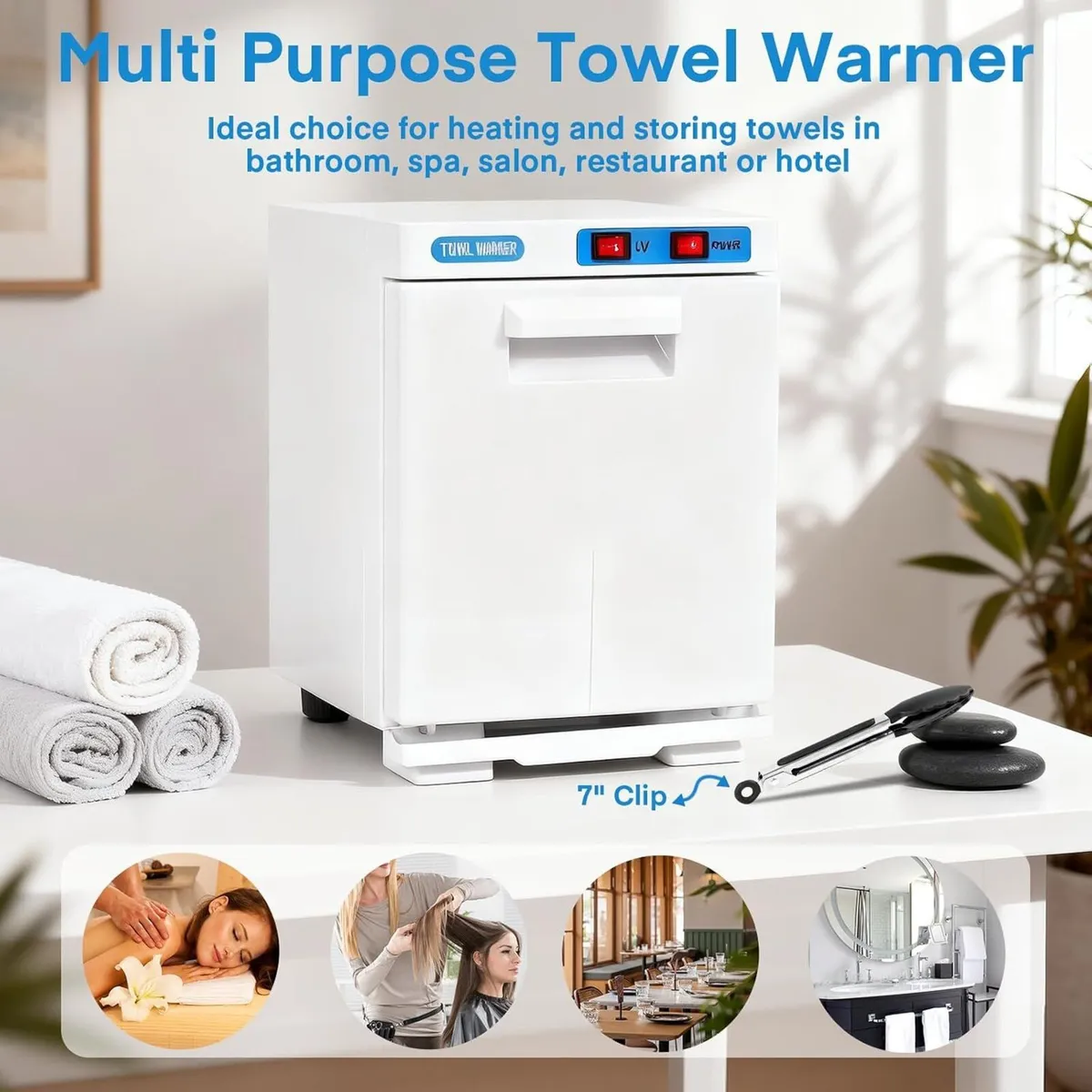 Hot Towel Warmer 5L Heater Cabinet with Clip - Image 4