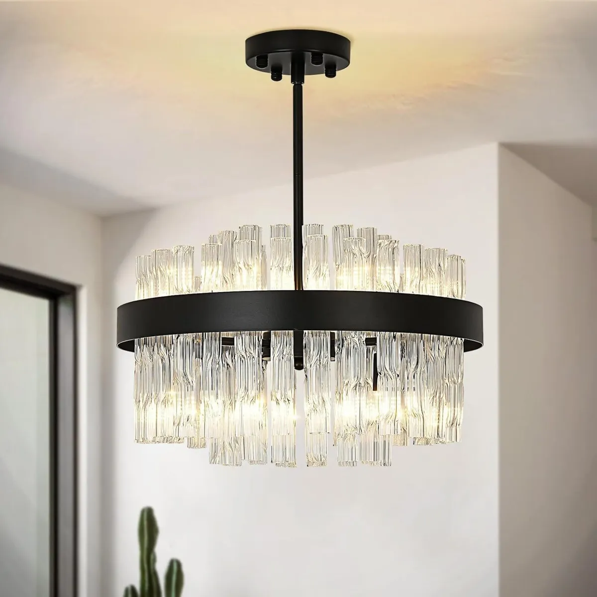 Crystal Chandeliers Flush Mount Ceiling Light - Image 1