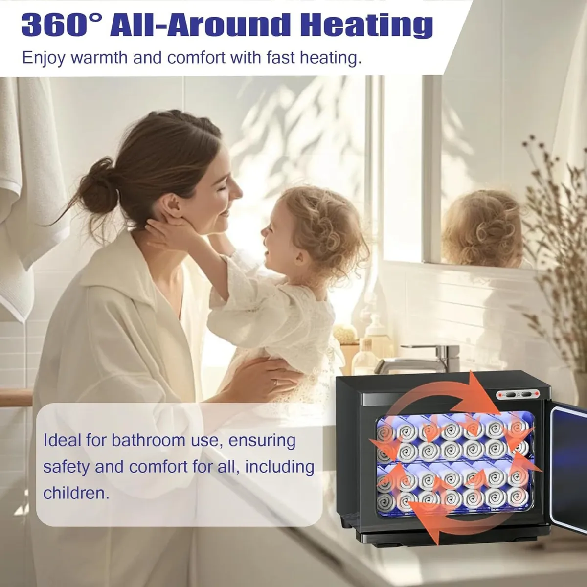 Hot Towel Warmer 23L Cabinet with UV Sterilizer - Image 3