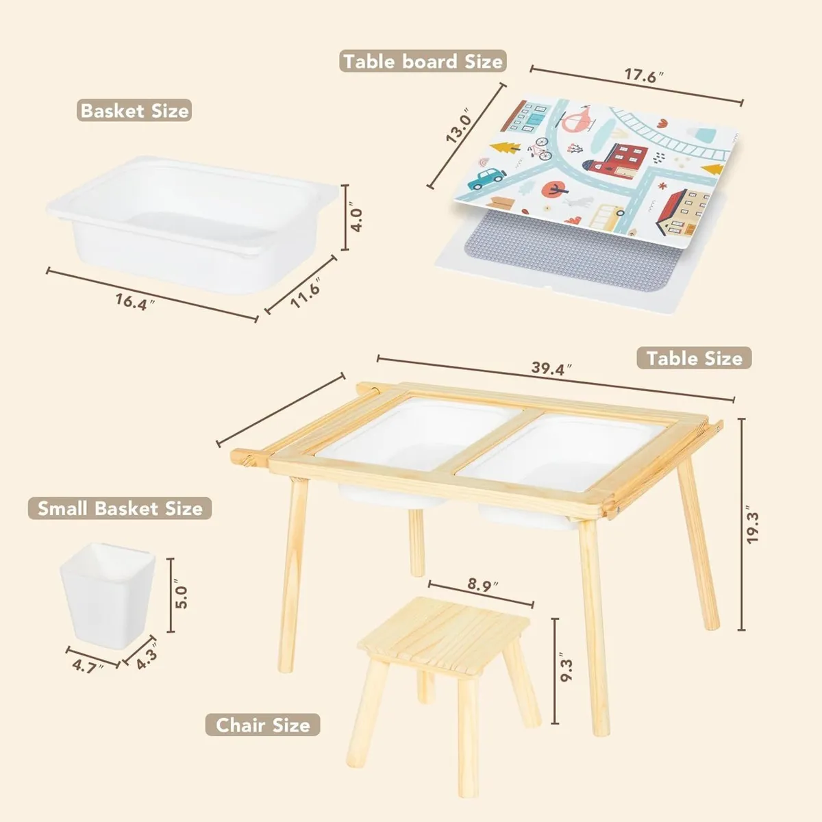 Children's Tables Multifunctional Wooden Sensory - Image 4