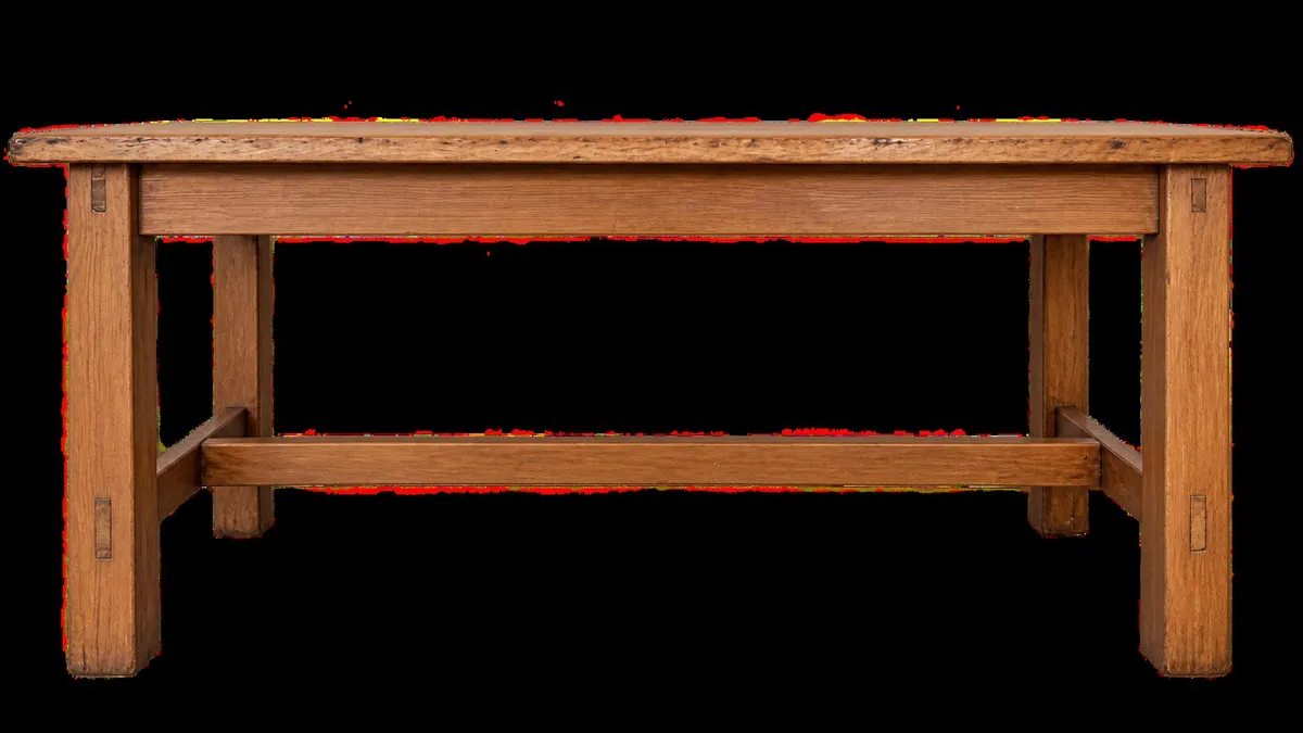 SOLID OAK DINING TABLE - Image 3