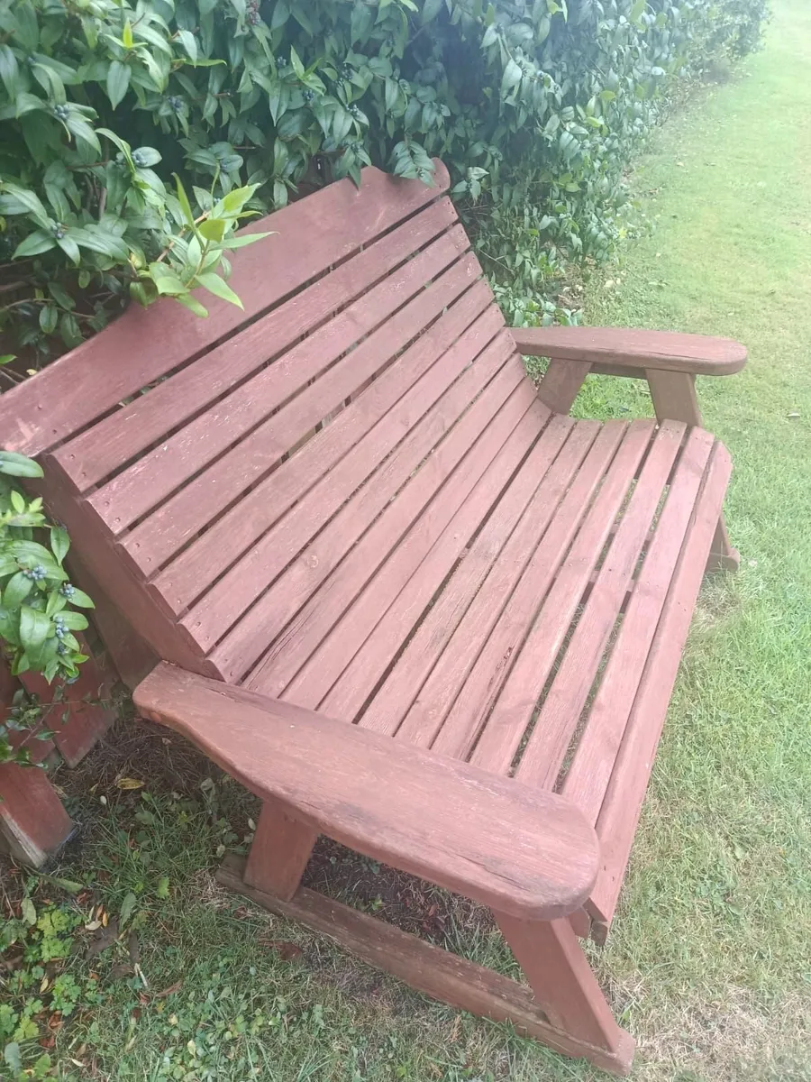 Timber 2-Seater Rocking Bench - Image 3