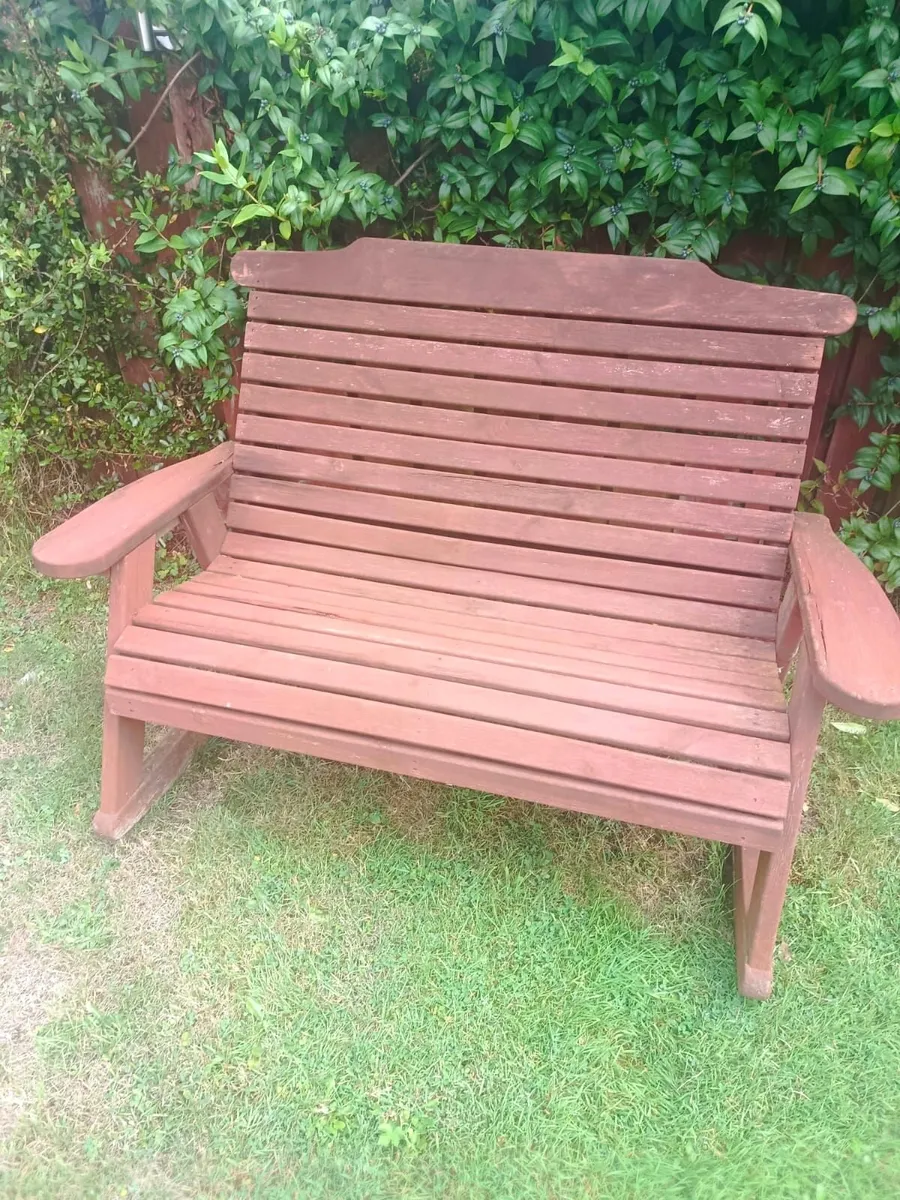 Timber 2-Seater Rocking Bench - Image 1