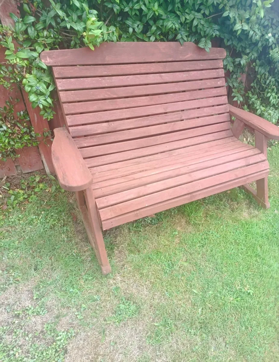 Timber 2-Seater Rocking Bench - Image 2