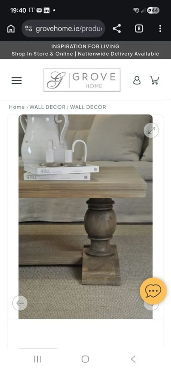 Mulholland Dark Oak Coffee Table Barely Used - Image 2