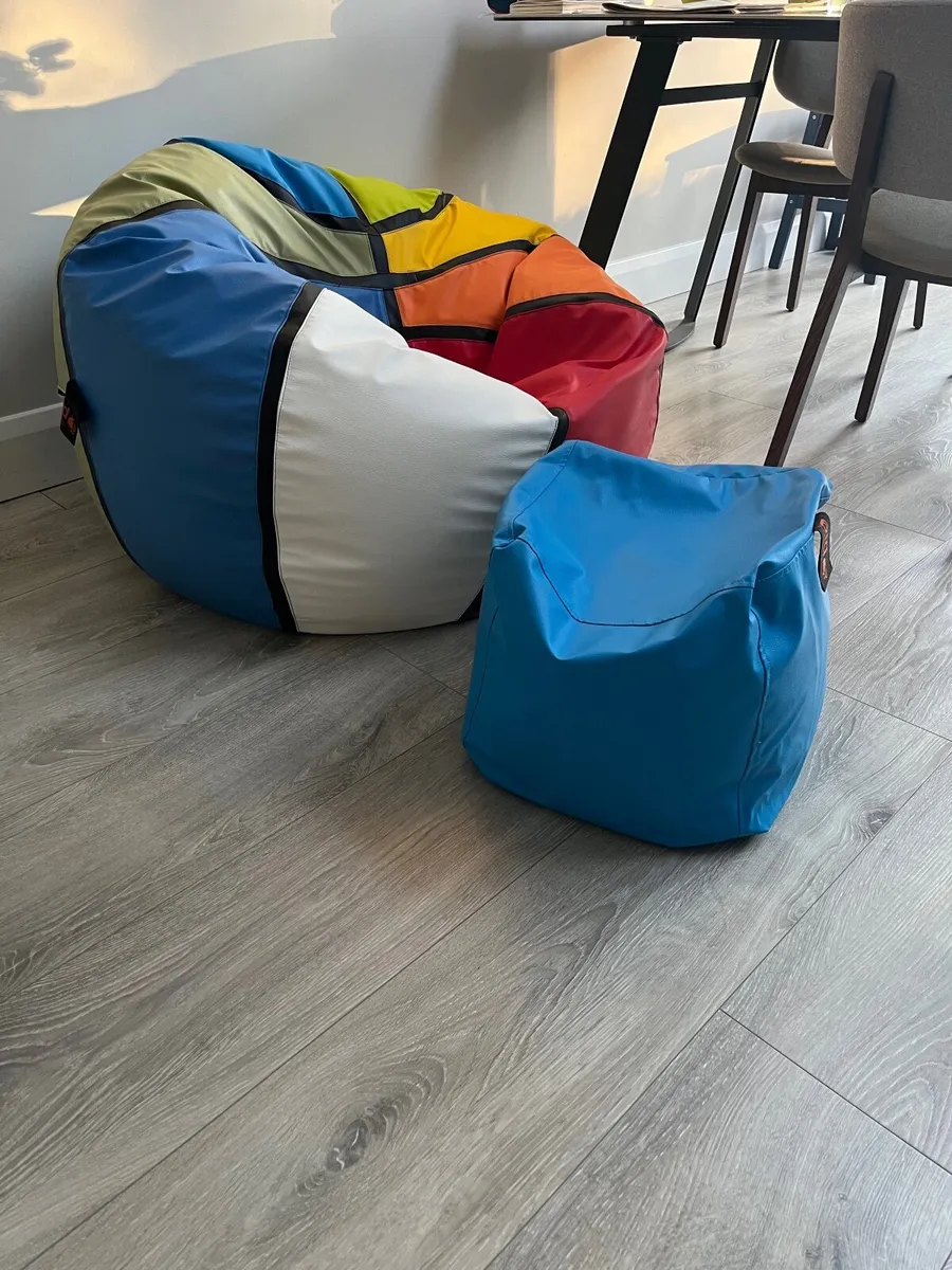beanbag and footstool - Image 2
