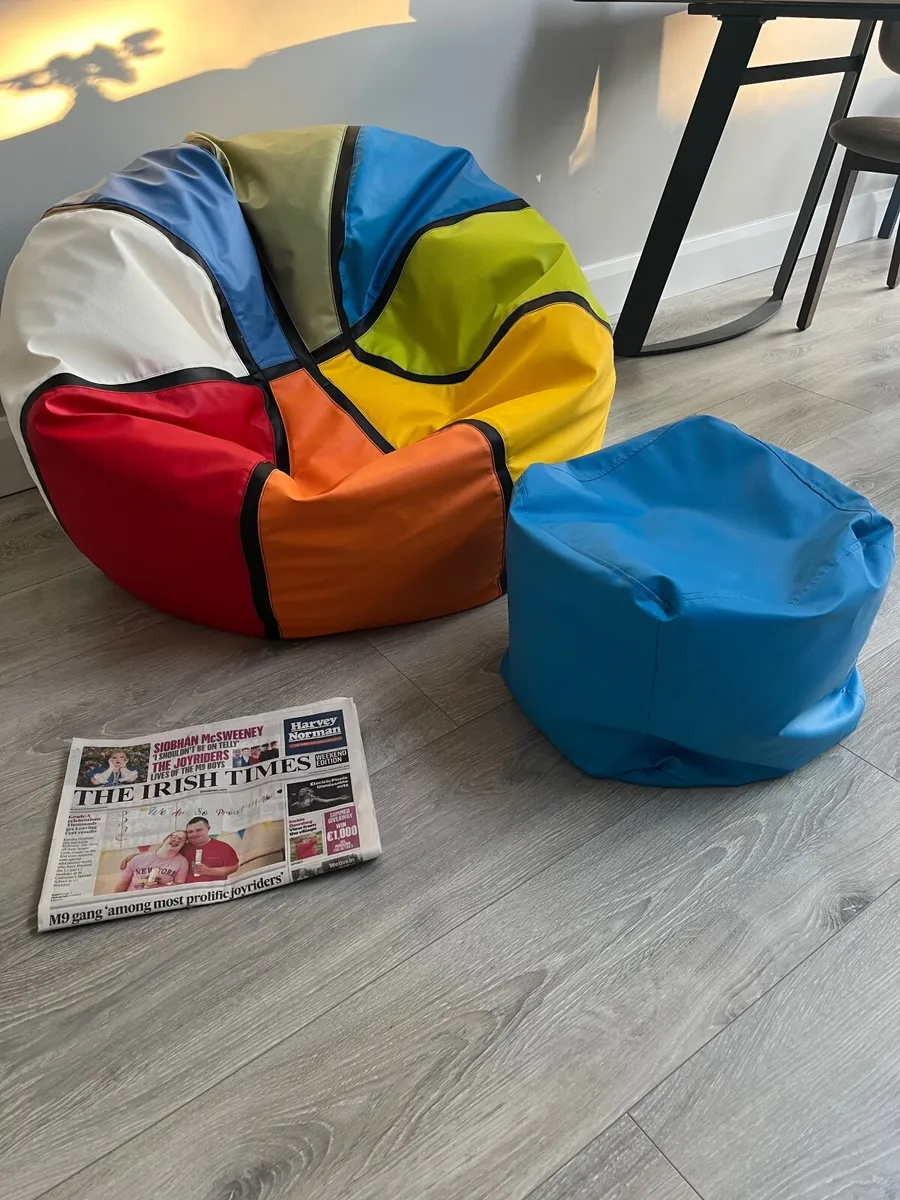beanbag and footstool - Image 1