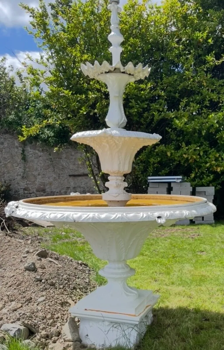 Antique Water Fountain  Large Three Tier Cast Iron - Image 1