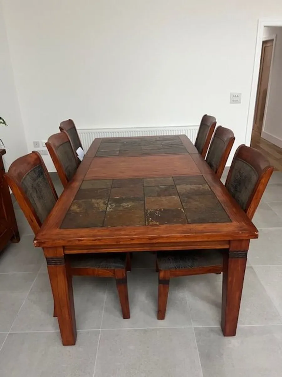 Alpine Heritage Dining Table 6 Chairs (2 Captain) - Image 1