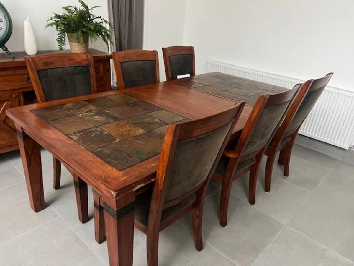 Alpine Heritage Dining Table 6 Chairs (2 Captain) - Image 4
