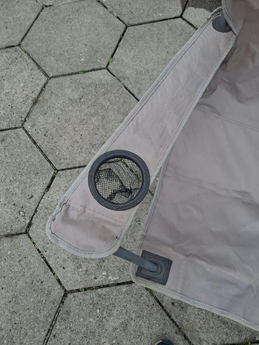 Folding Camping Chair with Cup Holder - Grey / Tau - Image 3