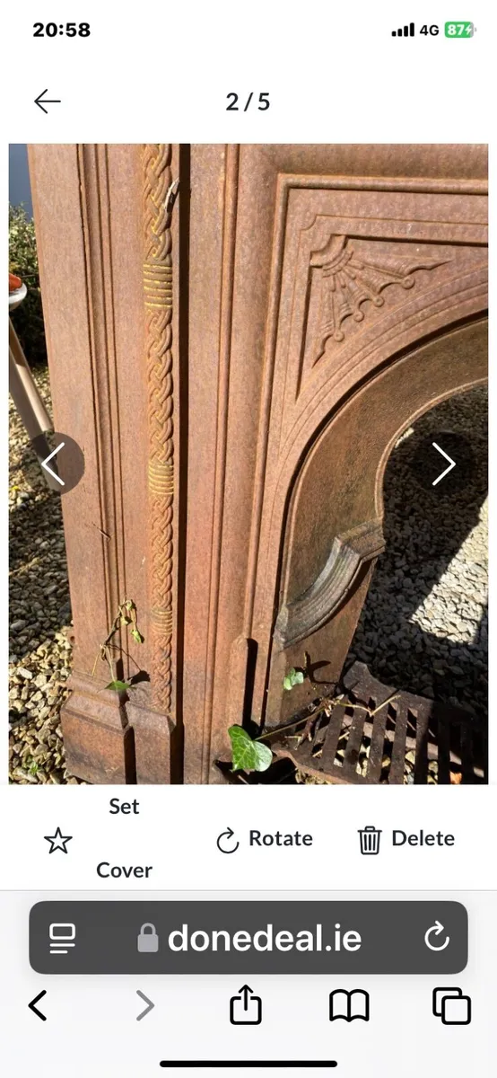 Antique Victorian Fireplace - Image 2