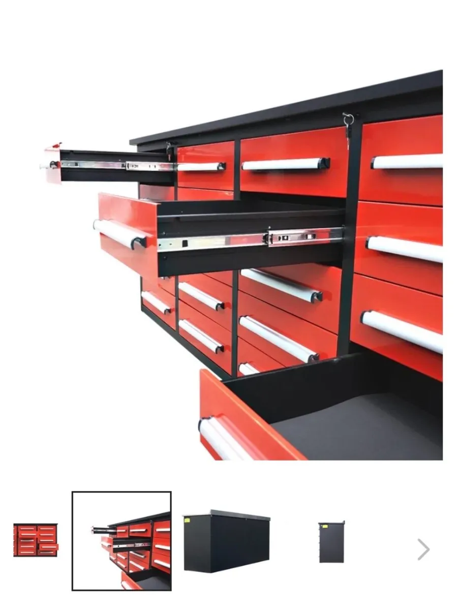 7 Ft heavy duty workbench -20 drawers - Image 2