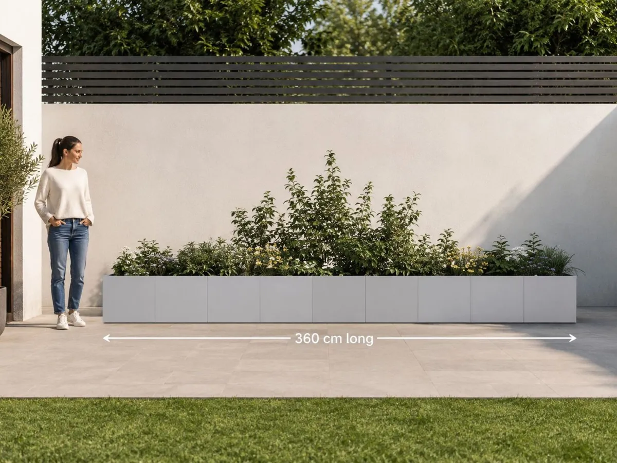 Extra-Large Galvanised Steel Raised Garden Planter - Image 1