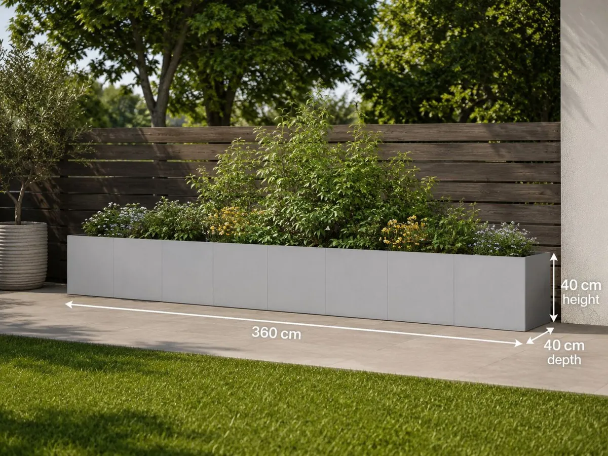 Extra-Large Galvanised Steel Raised Garden Planter - Image 2