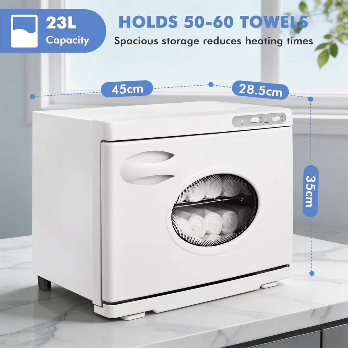 23L Towel Warmer Heater Cabinet Heated Steamer - Image 3