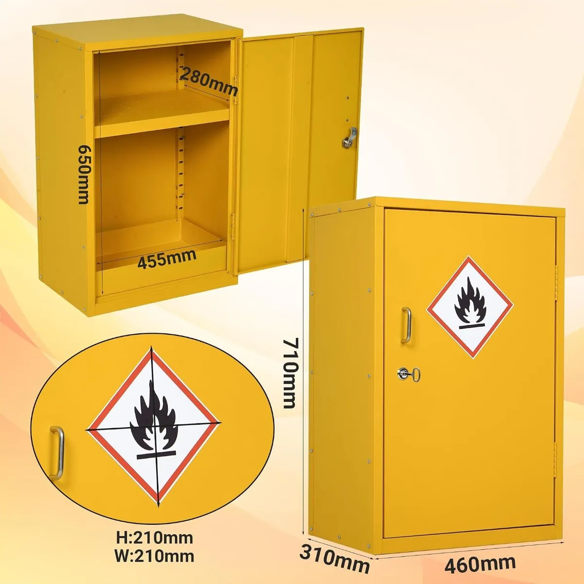 Hazardous Substance Storage Cabinet Metel Coshh - Image 2