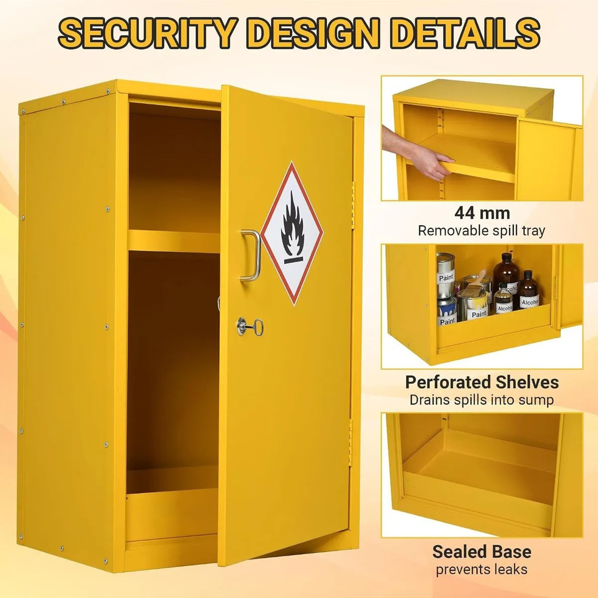 Hazardous Substance Storage Cabinet Metel Coshh - Image 4