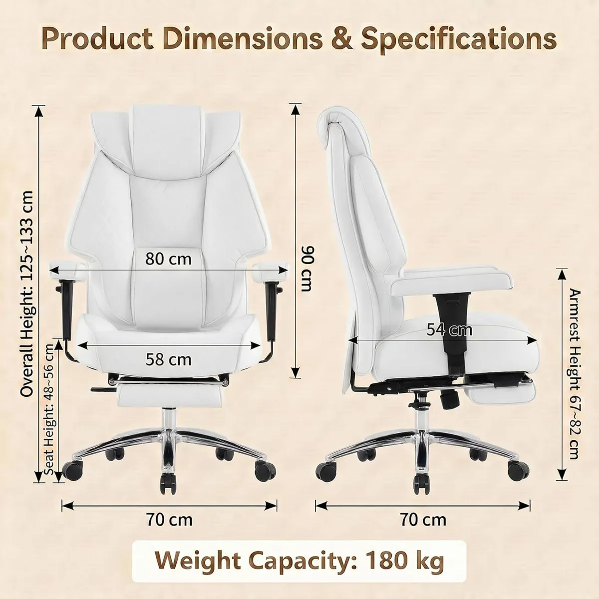 Executive Office Chair 400lbs 180KG - Image 2